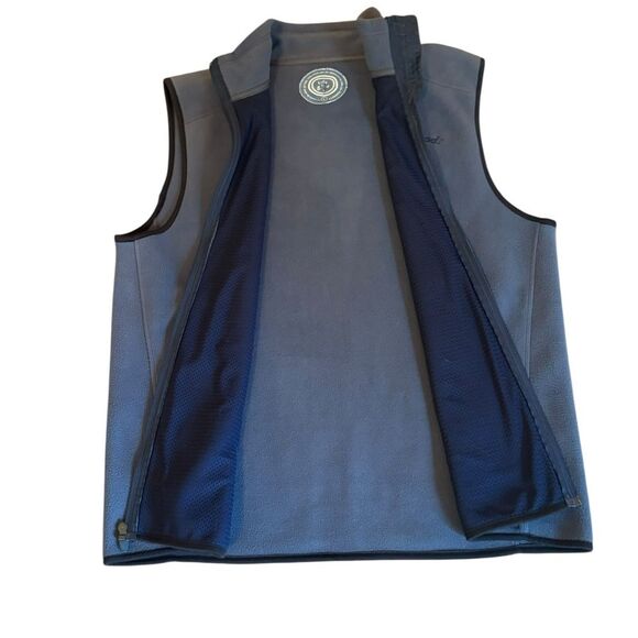 Life is Good Fleece Vest Full Zip Mock Neck Mens Size Large Grayish Blue - Picture 3 of 8